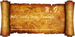 Mészáros Izmael névjegykártya